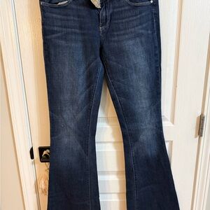 PAIGE Dark Blue Flare Jeans